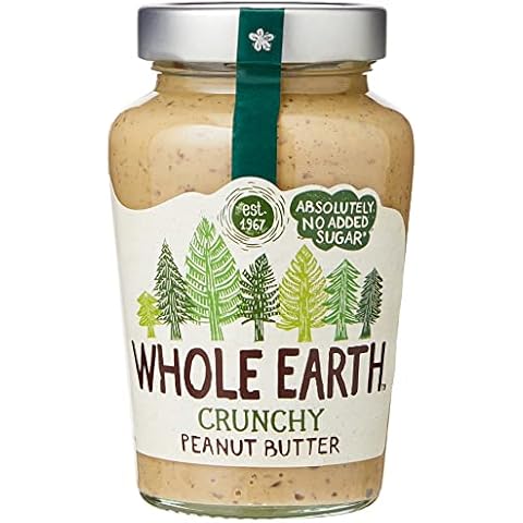 Whole Earth Crunchy Peanut Butter, Original Nut Spread Made with All Natural Ingredients, No Added Sugar, Gluten Free, Vegetarian & Vegan Friendly (454 g Jar) Cover