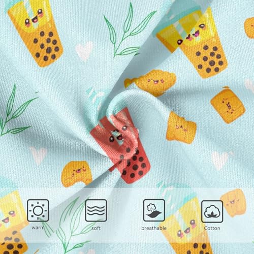 Joisal Toddler Girls Underwear 2t Cotton Little Girl Panties Aesthetic Briefs Underpants Cute Cartoon Bubble Tea Blue3