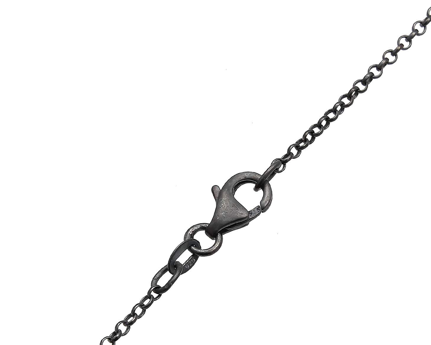Kuzzoi Exklusive Herren Halskette oxidiert geschw�rzt mit Kreuz Anh�nger (30 mm) im Basic Style, Massive Kette f�r Mann und Freund mit religi�sem Kreuz aus 925 Sterling Silber, L�nge 60 cm (Black)