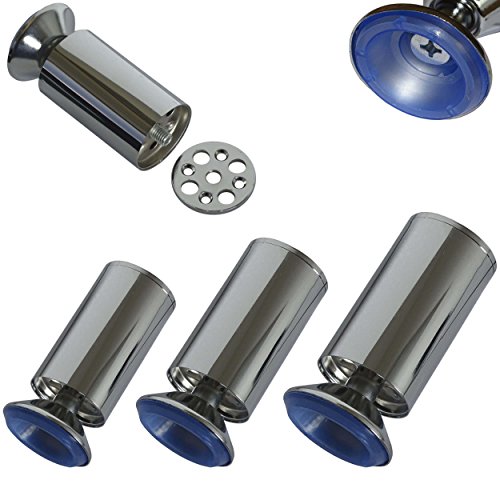 Preisvergleich Produktbild Möbelfüße verstellbar aus Metall (Chrom) - vielseitig einsetzbare Füße für Möbel Sofa Schrank Tisch - verschiedene Größen (10cm)