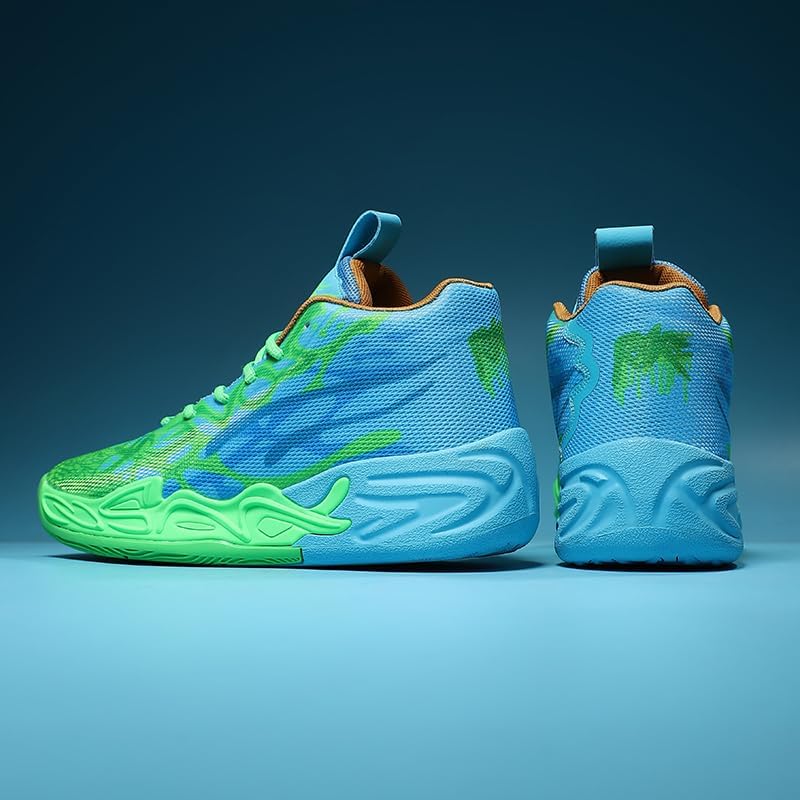 Basketball Shoes for Womens Mens Colorful Volleyball Fashion High Top Breathable Lightweight Grip Indoor Outdoor Sport Sneakers for Unisex - Image 4