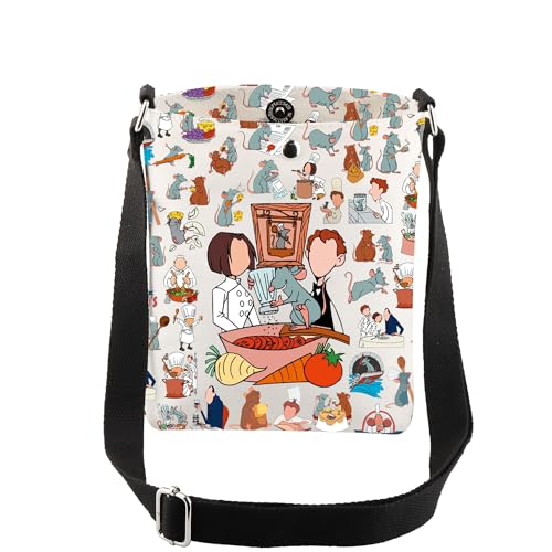 CMNIM Mous e Ch ef Inspired Gifts Anyone Can Cook Crossbody Bag Little Chef Mo use Gift Fans Gift Mouse C hef Movie Merch