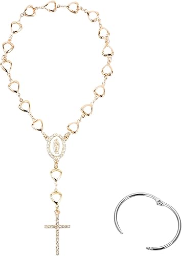 Miniatura 9 de Rosario de coche para espejo retrovisor, espejo retrovisor de mal de ojo, cuentas de rosario automático, medalla de coche y accesorios para colgar