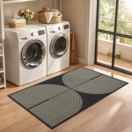 TUKDAK Weben Teppich Läufer Flur rutschfest 80x150cm, Waschbar Küchenteppich, Flurläufer Modern, Teppichläufer, Küchenläufer, Flur Teppich… – Ansicht 9