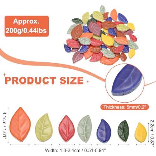 Pièces de mosaïque en céramique multicolores de tailles multiples 200g