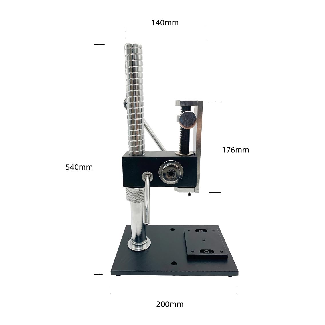 Medidor de fuerza digital, medidor manual de fuerza de empuje y tracción para pruebas de tensión y compresión, carrera efectiva de 70 mm, carga máxima de 500 N