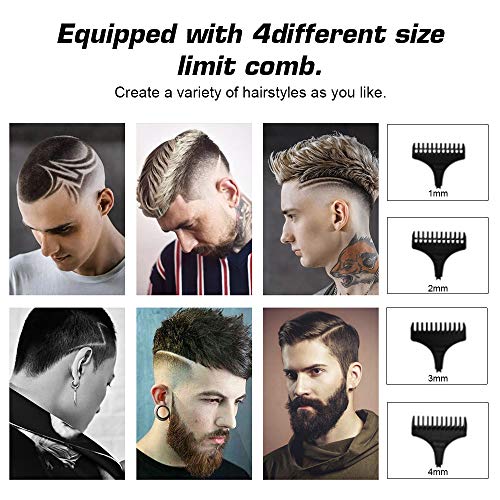 Andoer Aparador de cabelo Barbeiro elétrico Conjunto de aparador de cabelo para uso doméstico Cabele