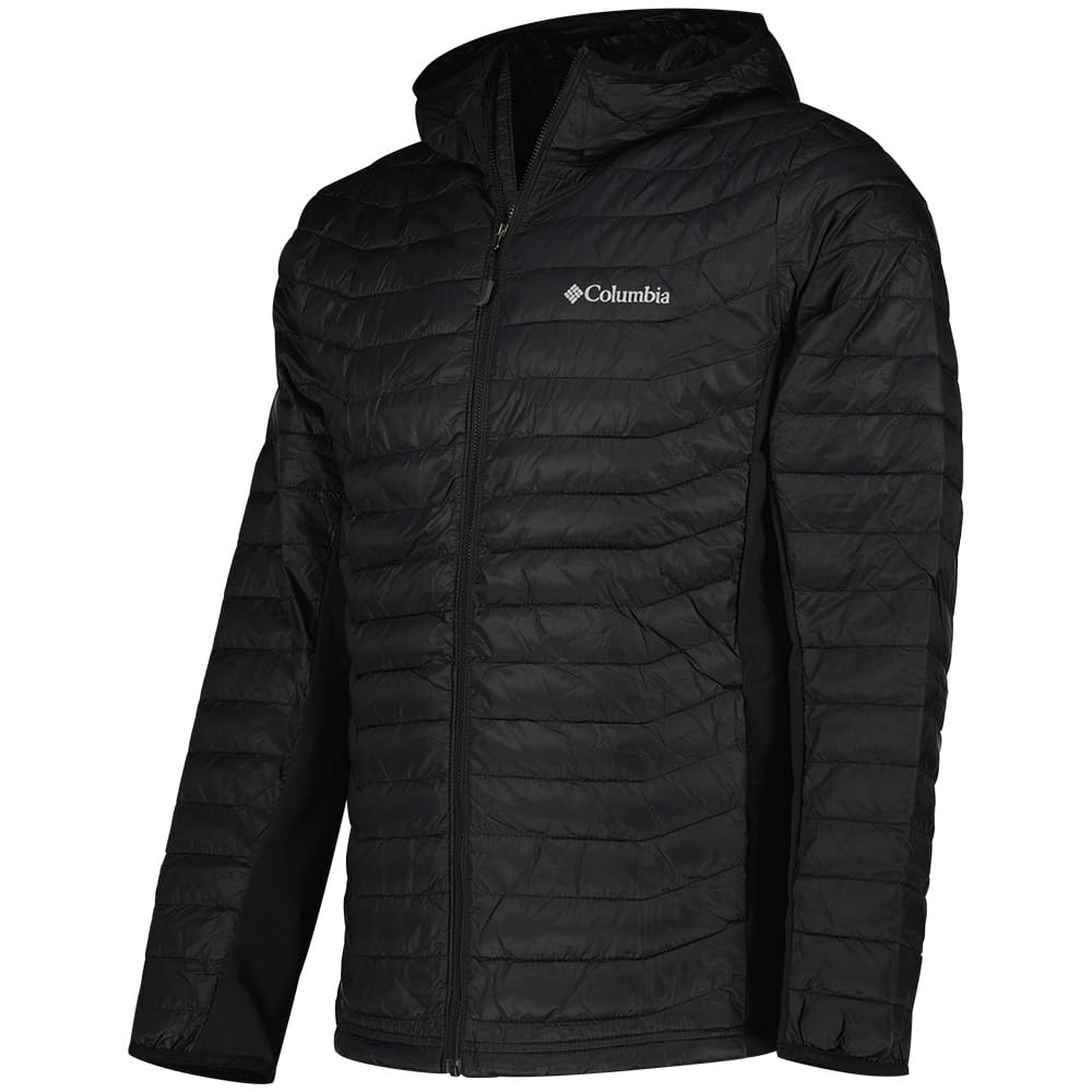 Columbia Powder Pass Hybrid Hooded Jacket, Chaqueta Acolchada Con Capucha para Hombre