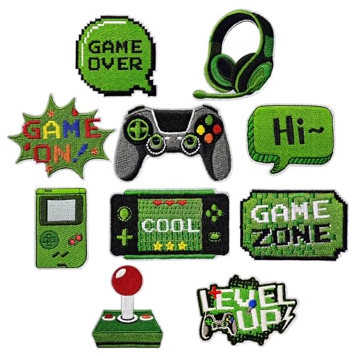 Opiniones y reviews de ropa de videojuegos los preferidos por los clientes. 39 10 parches de videojuegos, parches de bordado para el día del juego verde, accesorios de bricolaje, para niños, aficionados a los jugadores, mochila, ropa sombrero (verde)