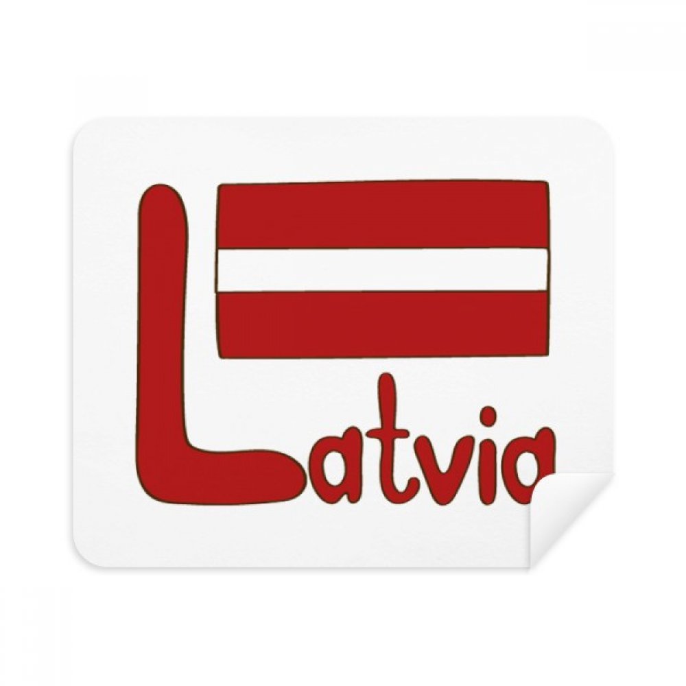 Latvia National Flag Red Pattern Cleaning Cloth Screen Cleaner 2pcs Suede Fabric