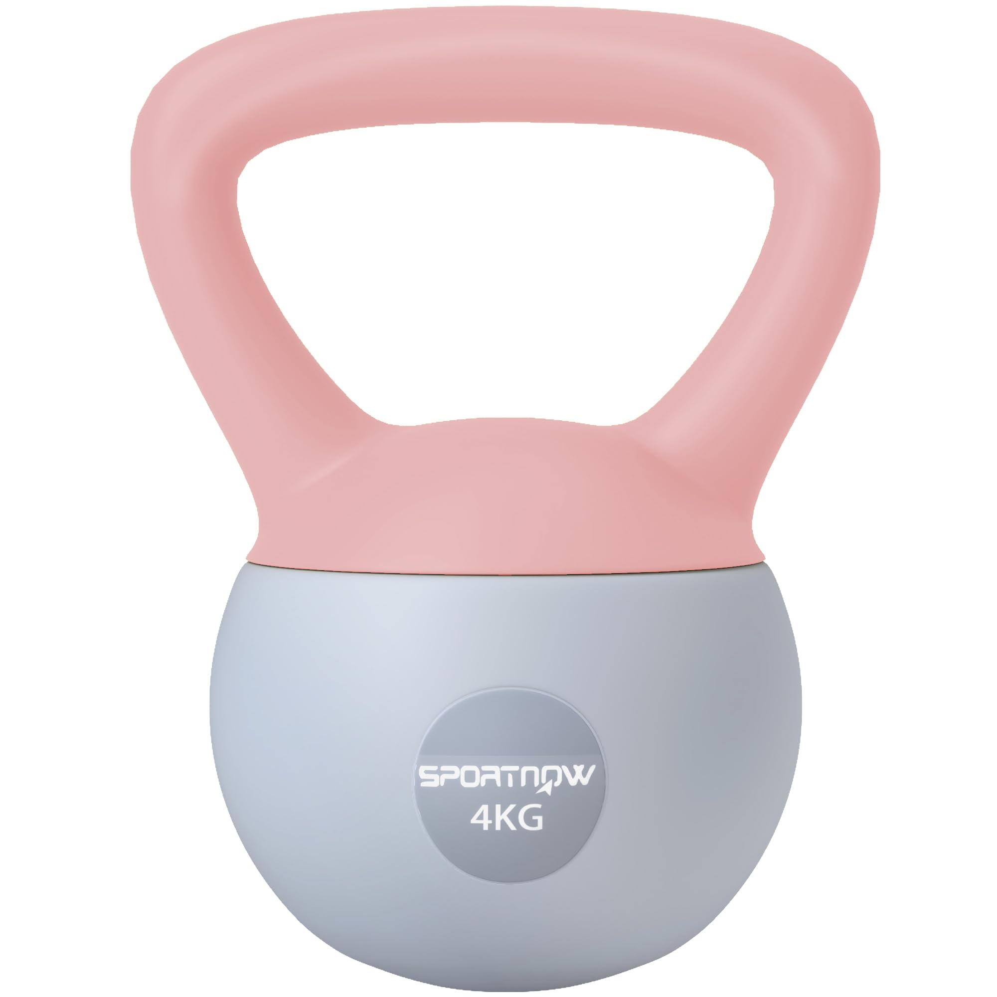 SPORTNOW Kettlebell - 4kg - Pink and Grey
