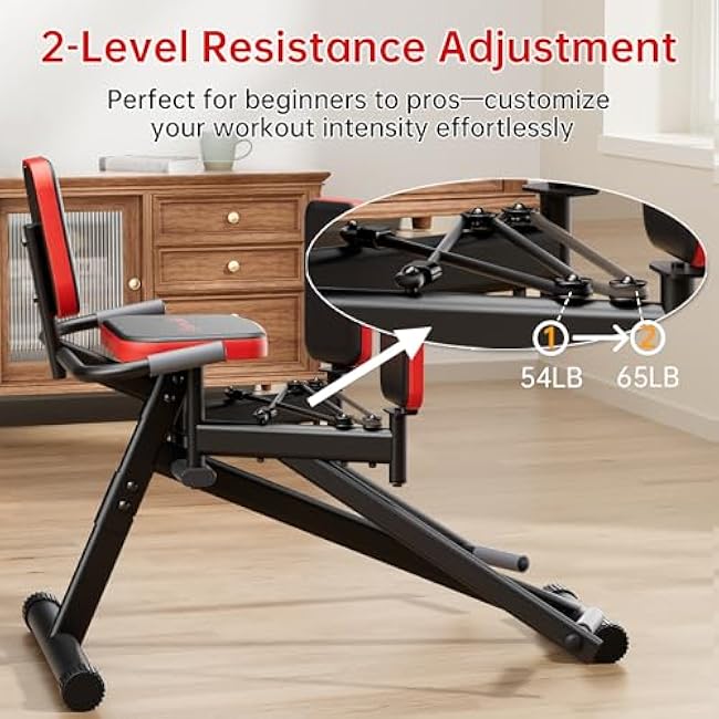 Hip Abductor Machine for Home Gym | Glute & Thigh Exercise Equipment, Outer Thigh Sculpting, Glute Machine for Women, Leg Abductor Machine, Booty Builder for Butt Workout