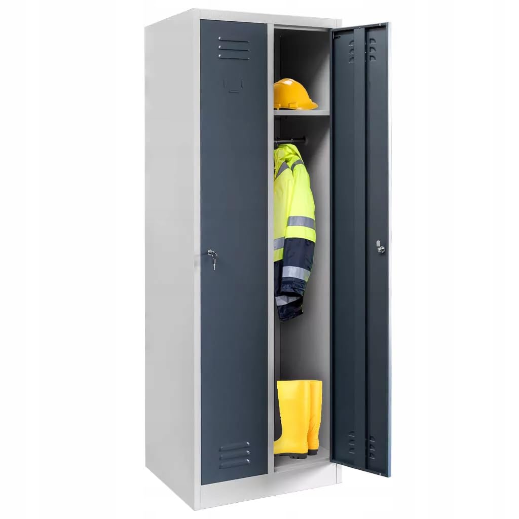 Mega-M Szafka BHP Ubraniowa Metalowa Pracownicza 2-Drzwiowa 60cm