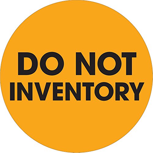 Tape Logic 2' Circle Label, 'Do Not Inventory', Fluorescent Orange, Roll of 500 Stickers, for Inventory Control and Warehouse Organization
