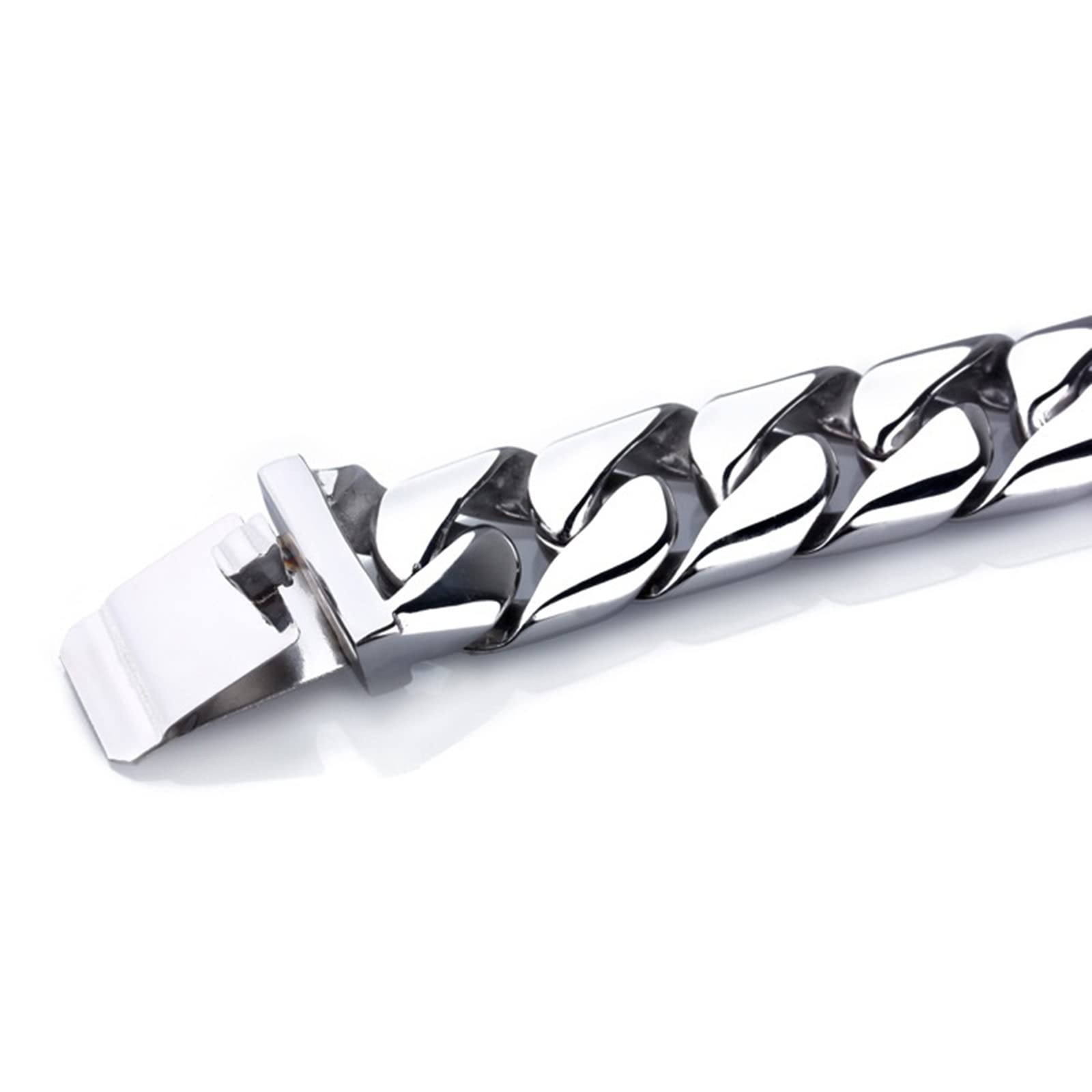 Gualiy Männer Armband Personalisiert Herren Armbänder Edelstahl Poliert Panzerkette Armband