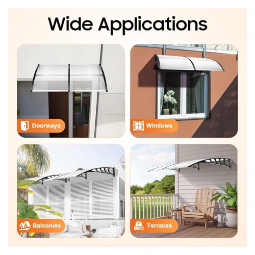 Tejadillo de proteccion solar al aire libre impermeable para terrazas patios y techos estables 7