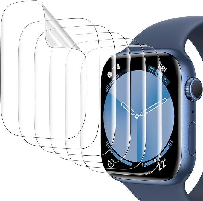 Screen Guard for Apple Watch SE 3/2/1 (2025/2022/2020) / Series 6/5/4 40mm – Glossy, Scratch Resistant, Anti-Fingerprint, Self-Healing, Crystal Clear Clarity – Pack of 6