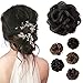 Beauty Angelbella Hair Bun Extension Synthetic Ponytail Wavy Curly Messy Hair Pieces Hairpiece for Women