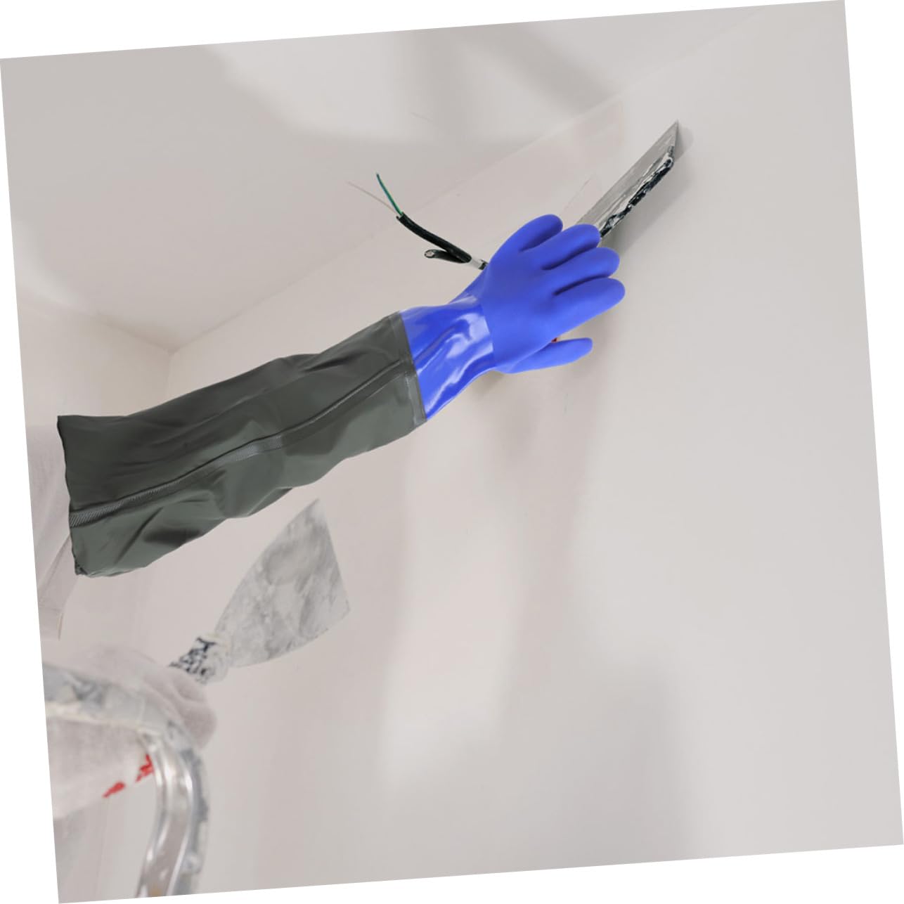 Veemoon 2pares Guantes De Goma Codo Impermeables y Resistentes Para Limpieza De Cocina Lavar Platos y Cuidado De Peceras Guantes Largos De Manga Para Uso Diario