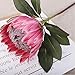 Lovmeety 3 Pcs Artificial King Protea Flowers, Pink King Protea Flowers with Stems Faux Proteas Cynaroides Flower Silk Kings Proteas Flower for Vase Filler Home Wedding Centerpieces Decoration