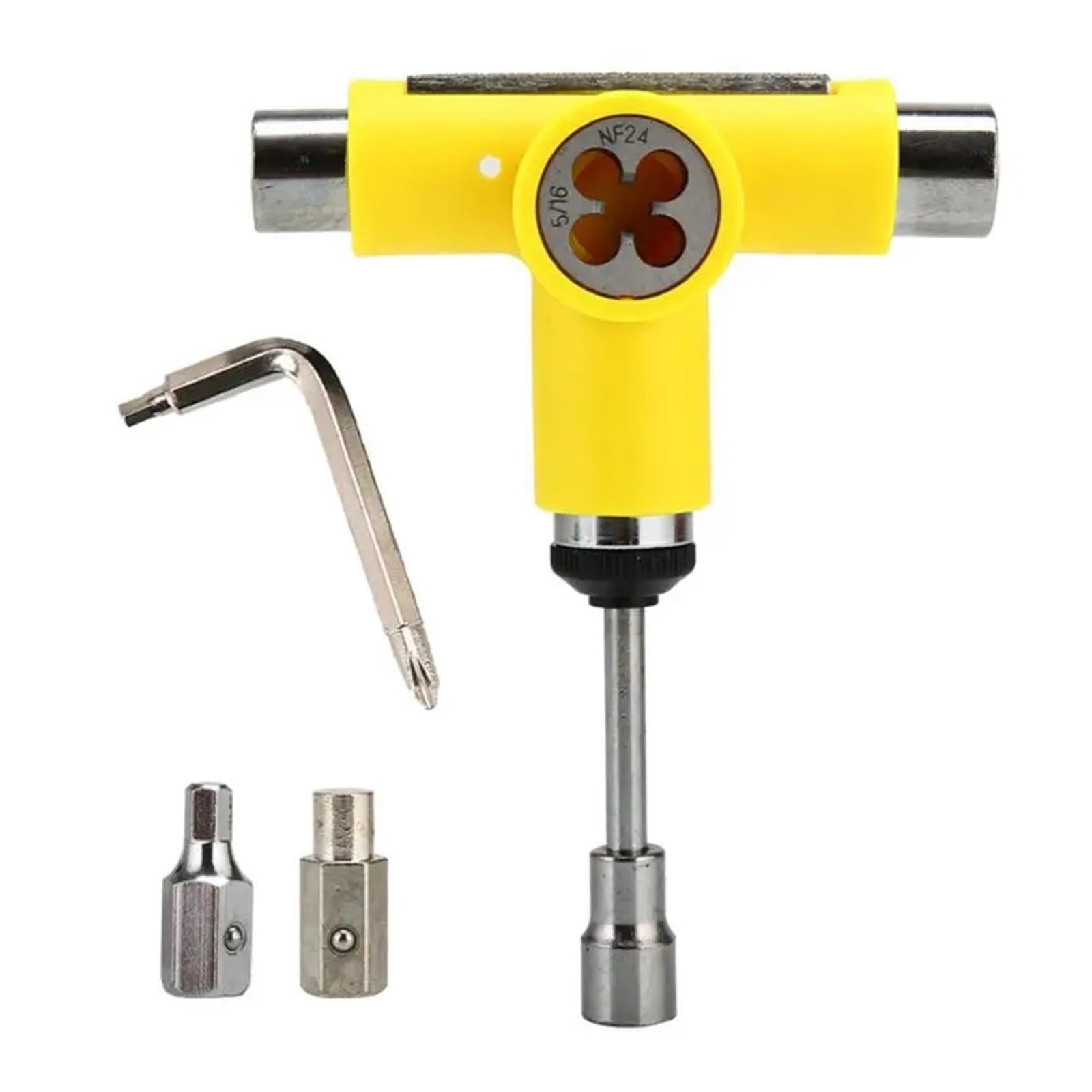 Kit De Tornillería Para Monopatín Herramienta for monopatín, patín de ruedas, ajuste de patinete, tabla larga, herramientas de reparación de tabla de pescado, llave de cabeza Skateboard Hardware ( Col