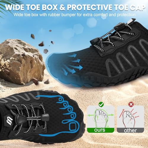 Image of Hike Barefoot Shoes Women Men Footwear, Wide Toe Box Water Shoes, Quick-Dry Zero Drop Comfortable & Non-Slip Pro Barefoot Beach Swim Minimalist Grounding Shoe for Walking Hiking