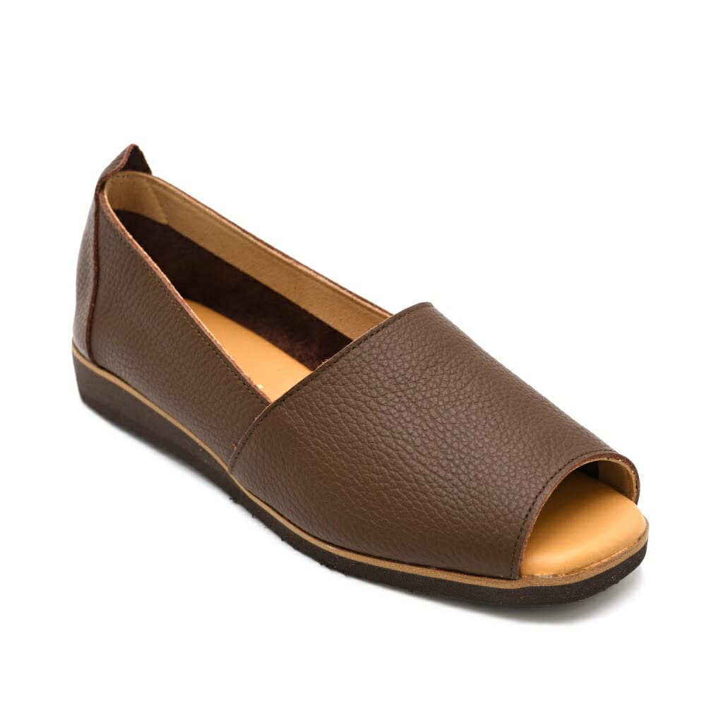 Figurino フィグリーノ オープントゥシューズ FT2100 日本製 本革 軽量 3E レザー 牛革 パンプス Lカットシューズ レディース 靴 ウェッジソール ft2100 Amazon | [Figurino] フィグリーノ オープントゥシューズ ft2100