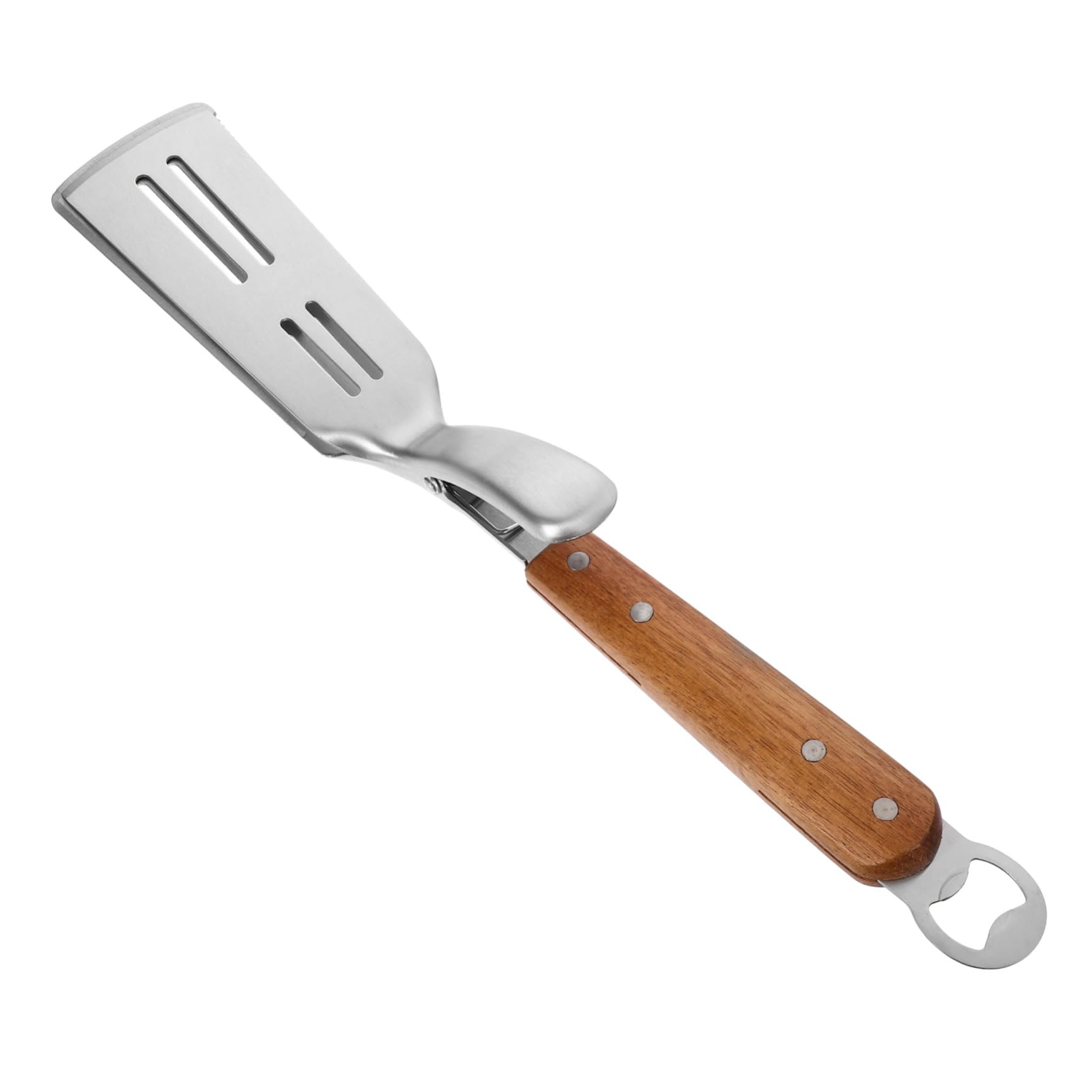 Alipis 4pièces Pince à Nourriture Acier Inoxydable Avec Manche Bois Ustensile De Cuisine Pour Barbecue Cuisson Service De Buffet Et Friture Pince Alimentaire Et Pratique