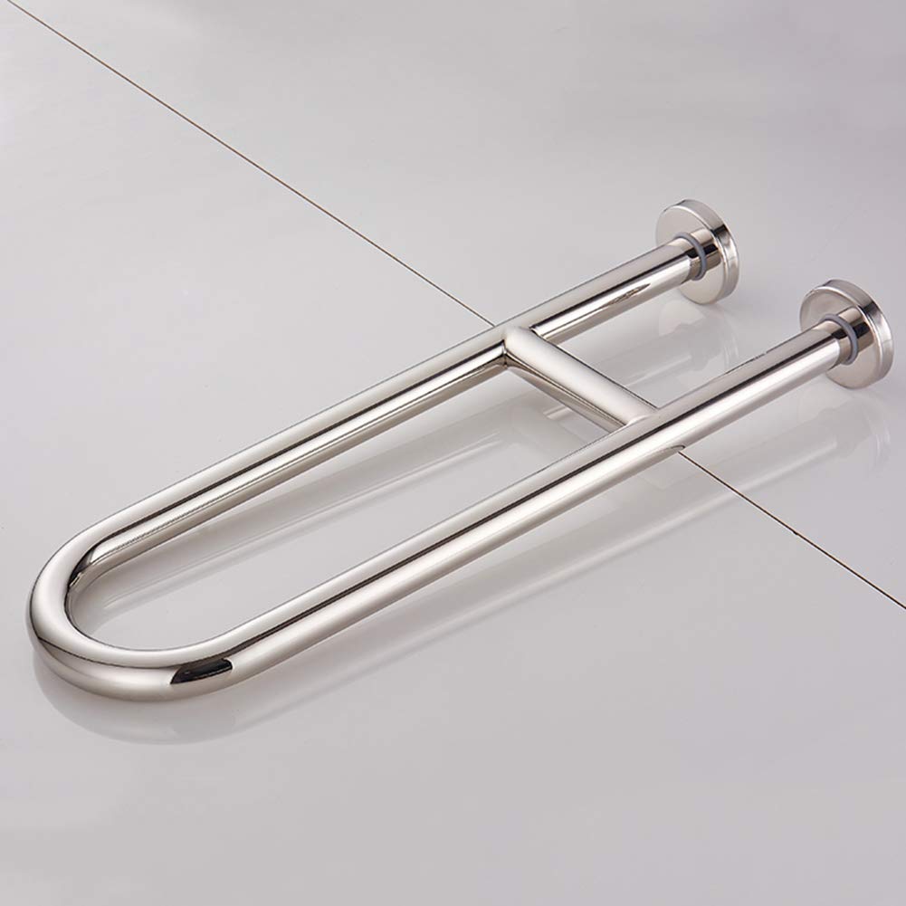 Barra de Apoyo para Inodoro/baño/Ducha/bañera, Asa de Seguridad para Ancianos/minusvalidos/discapacitados, Barra de Agarre en Acero Inoxidable Pulido y Cepillado (Longitud 60 cm)