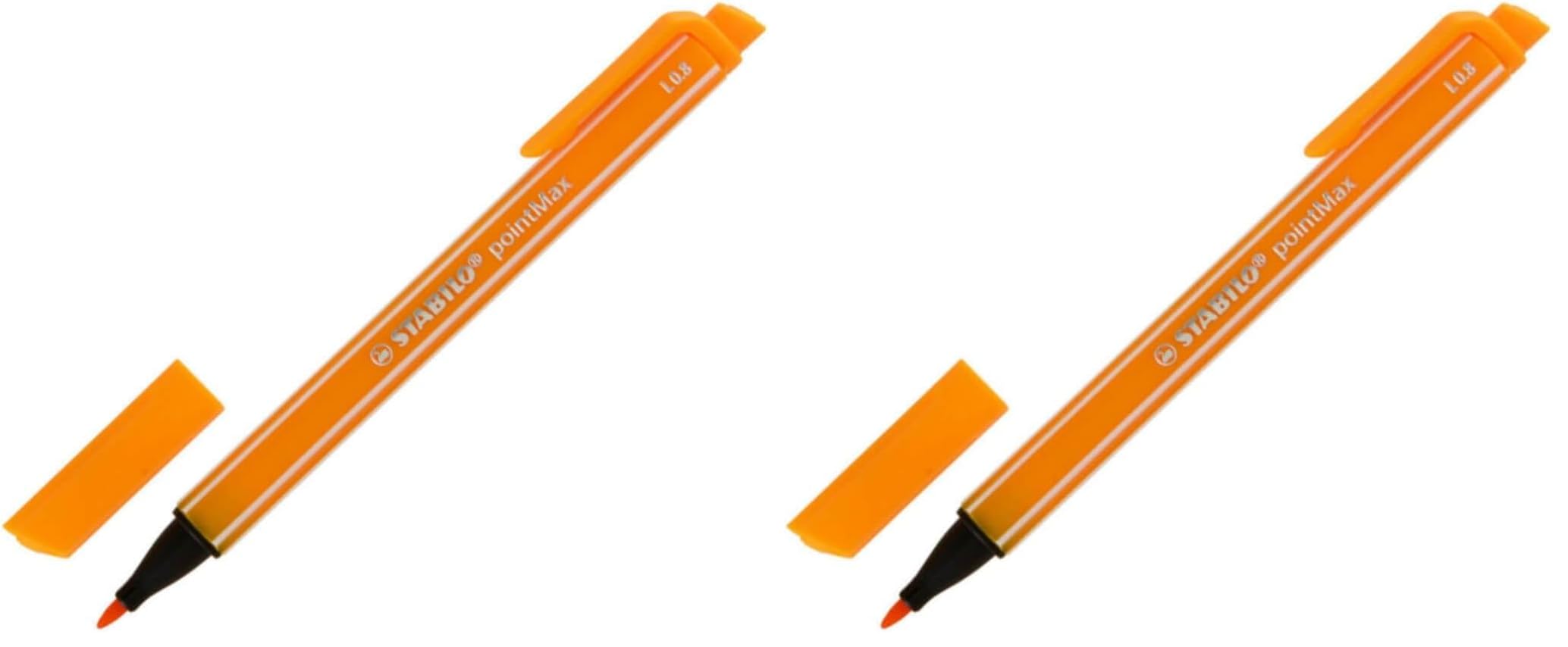 STABILO pointmax - Keçe Uçlu Kalem - Turuncu (2 paketi)