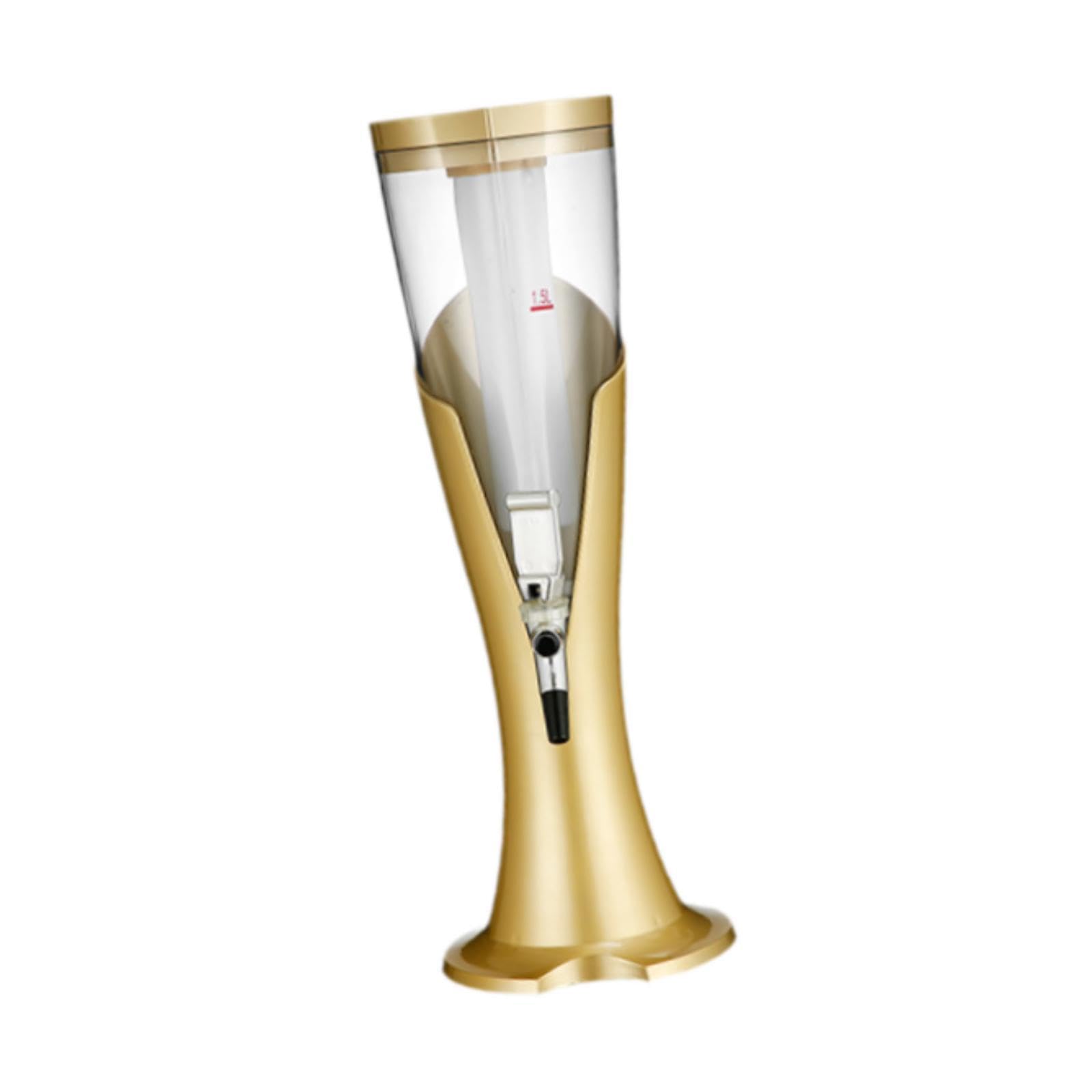 Dispensador de Cerveza con Grifo, Cubo para Remojar La Cerveza, Torre de Cerveza, Vertedor de Cerveza para Pubs Y, oro, tal como se describe
