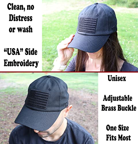 Image of Antourage American Flag Unisex Baseball Hat for Men and Women | USA Flag Mesh Snapback Flat Visor Cap + 2 Patriotic Patches