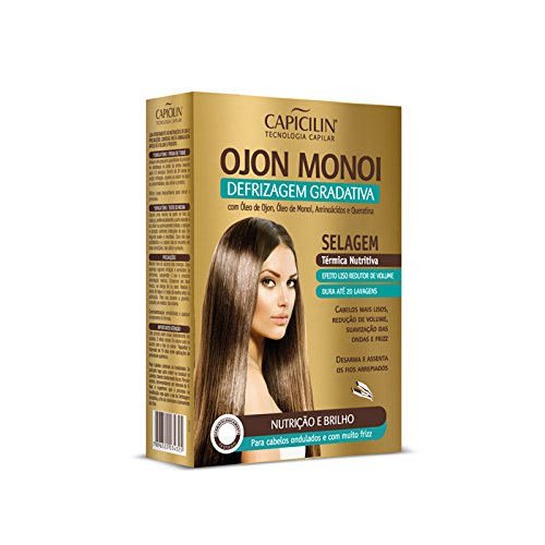 Linha Ojon Monoi Capicilin - Kit Defrizagem Gradativa: Shampoo Antirresiduos 55 Ml + Fluido Redutor De Volume 80 Ml + Defrizante Nutritivo 55 Ml + Par De Luvas Descartaveis (Anti-Frizz Gradual Set)