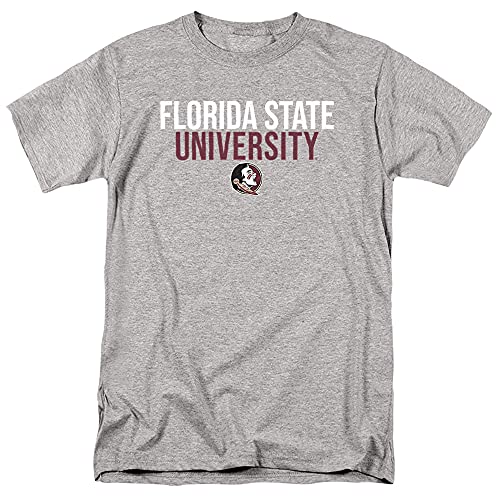 Florida State University FSU Seminoles Official Stacked Unisex Adult T-Shirt Stacked Small