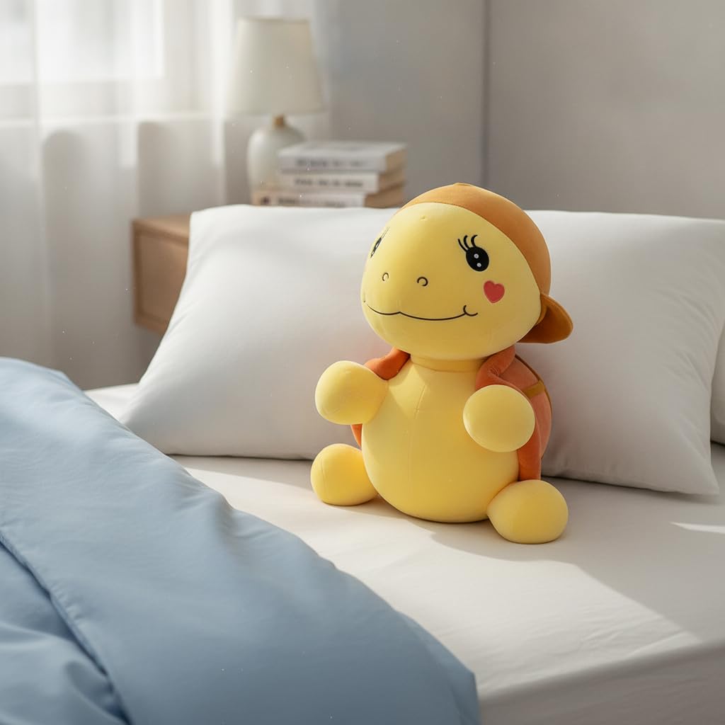 Peluche a Forma di con Cappuccio E Espressivi per Sicuri Viaggi Auto Lettino Divano Collezione Regalo, 50cm