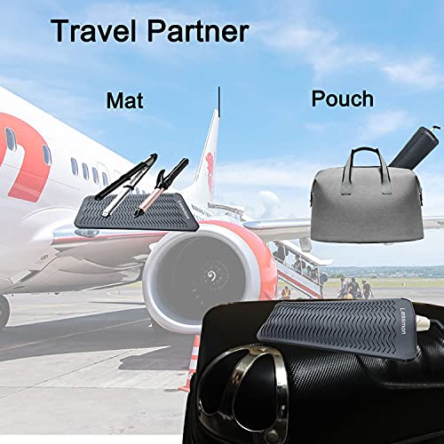 Flat-Iron-Travel-Mat-Curling-Iron-Counter-Protector-with-1-Piece-Heat-Resistant-Glove-for-Curling-Irons-Hair-Straightener-Flat-Irons-and-Hair-Styling-Tools