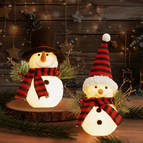 Weihnachten schneemann Deko,2 Stück schneemann deko Figuren...