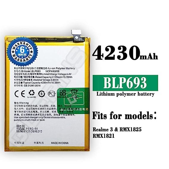 Image of Original BLP693 Battery for Oppo 3 /RMX1825,RMX1821 Battery with 6 Month Warranty ****(A0136)