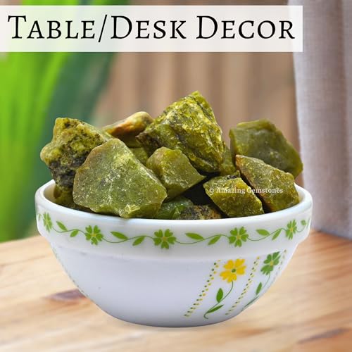 Image of Amazing Gemstone Green Opal Raw Crystals and Healing Stones, Natural Rocks for Tumbling - DIY Raw Stones and Crystals, 2 Pieces
