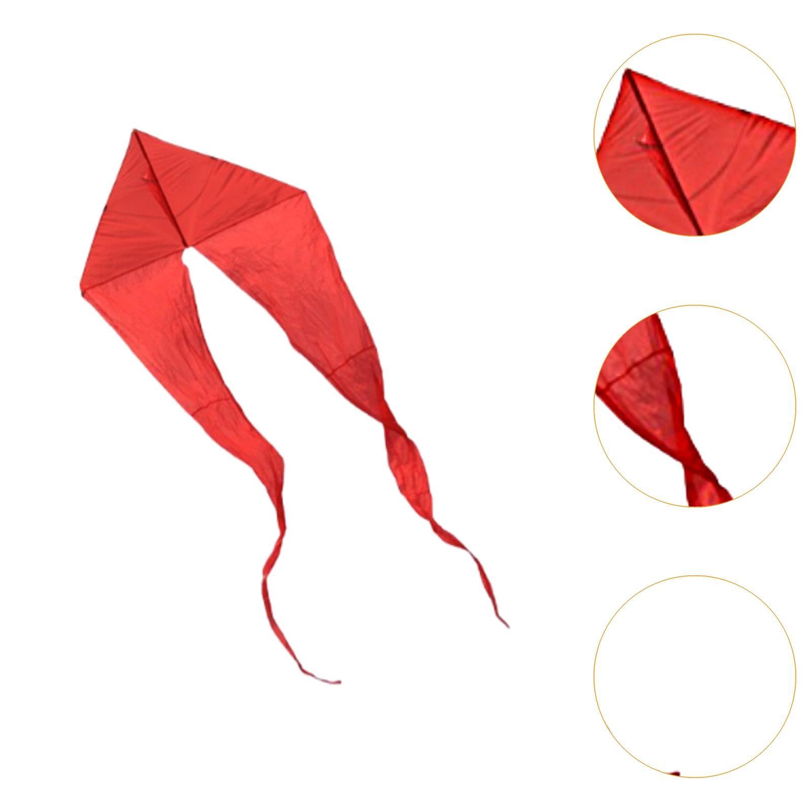 Cometa Fantasma con Diseño de Cola Danzante Juguete Volador Triangular Portátil Línea Individual Plegable para Niños Adultos y Principiantes