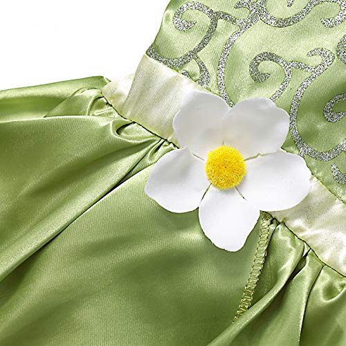 Vestido de princesa Tiana fantasia de festa para meninas vestido de aniversário fantasia Halloween f