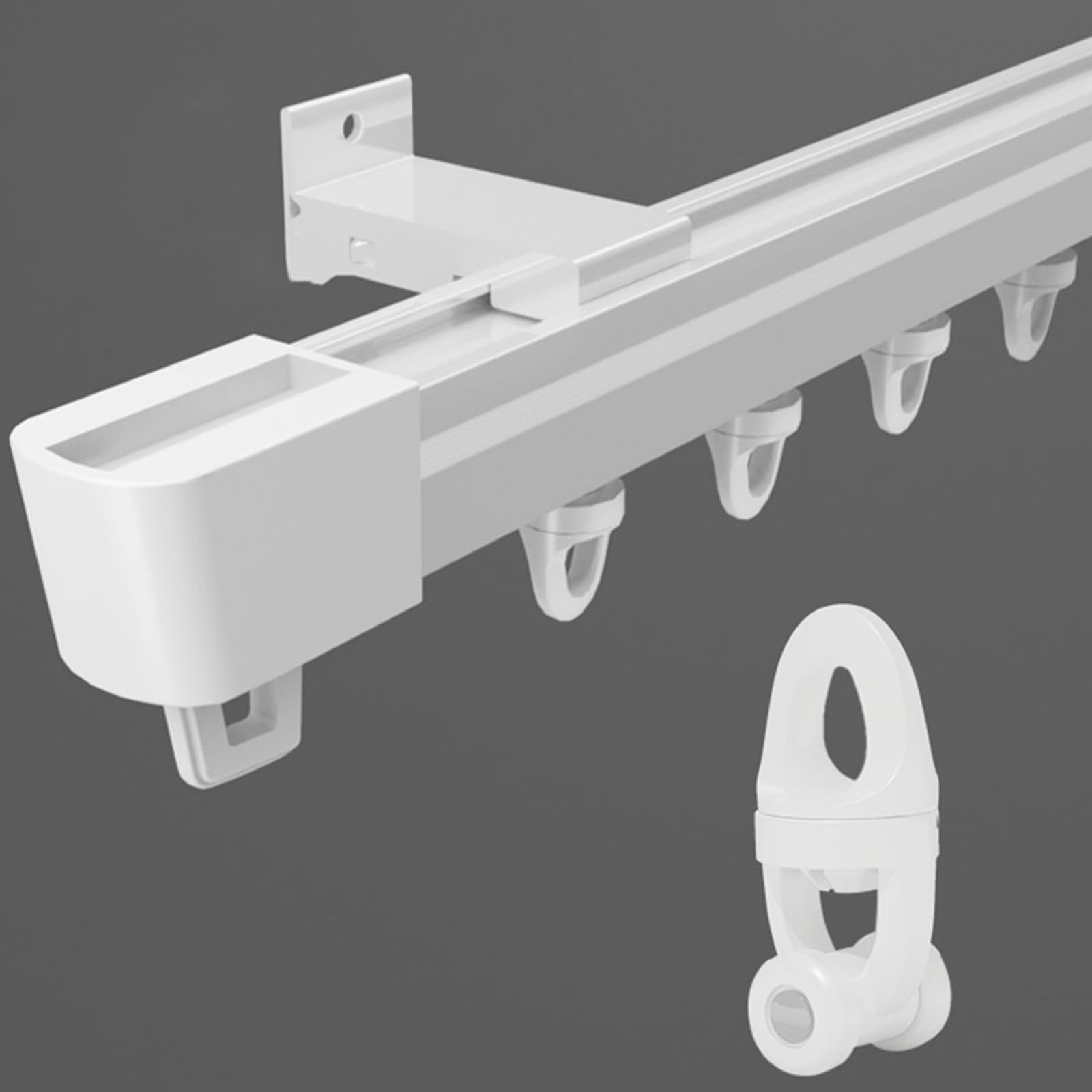 Regulowana dwuwarstwowa szyna sufitowa ze stopu aluminium o strukturze plastra miodu - szyna rozdzielająca pomieszczenia 160 cm i 500 cm do domu i biura - łatwa instalacja i nowoczesny design