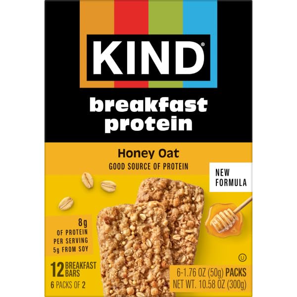 KIND Breakfast Protein Bars, Honey Oat, 8g Protein, Gluten Free, 30 ct - image 4