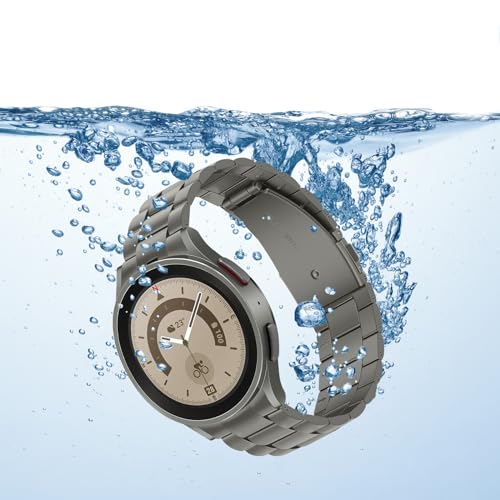 Image of Anlinser No Gap Bands Compatible with Samsung Galaxy Watch Ultra 7 /6 /5 /4 /FE Band 44mm 40mm /Watch 6 Classic Band 47mm 43mm /Watch 5 Pro 45mm /Watch 4 Classic, 20mm 22mm Metal Strap for Women Men
