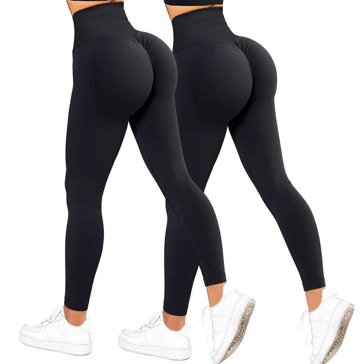 RXRXCOCO Leggings deportivos de cintura alta para mujer, largos, opacos, push-up, para correr, para correr