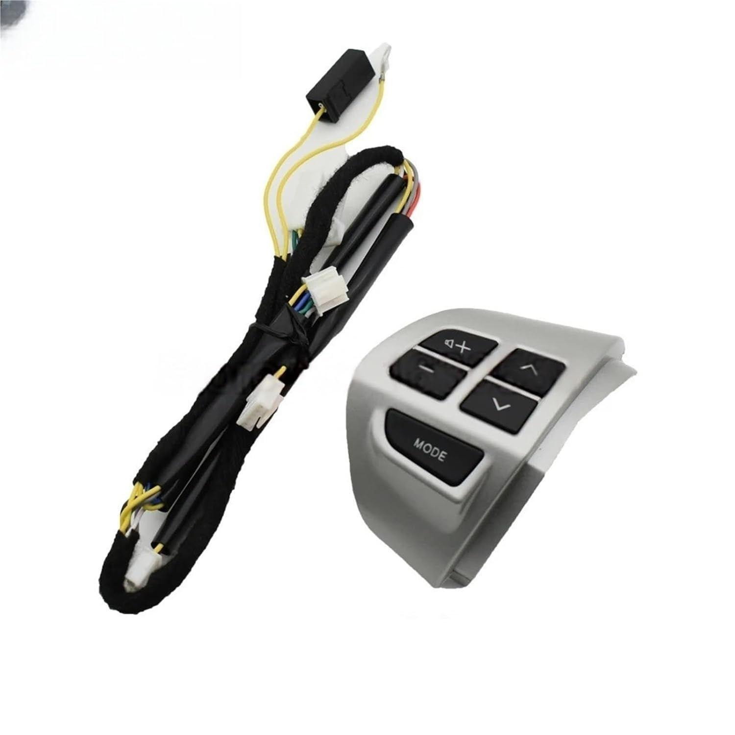 Steering Wheel Volume Sound Button Compatible with Mitsubishi Lancer CX/Outlander ASX 2007 2008 2009 2010 2011(Sliver-Without Wire)