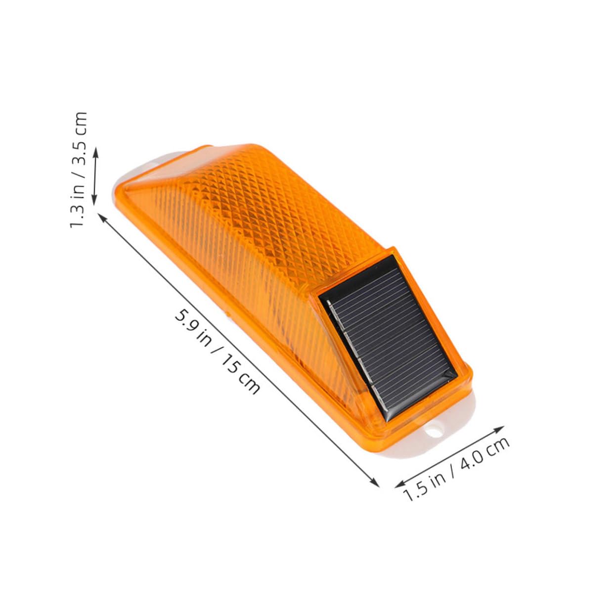 ABOOFAN Solar-Powered Caution Lamp Red Yellow Garden Yard Auto-Charging Nighttime Visibility Warning Light