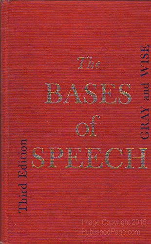The Bases of Speech B001PRUCPU Book Cover