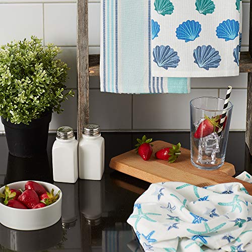 DII Fouta Beach House Vibes Collection Kitchen Linens, Dishtowel Set, Beach Comber, 3 Piece - Image 6