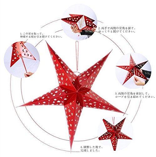 星形壁掛け②(クリスマス) クリスマス ライト ツリー 1.5M 吊り下げ イルミネーション 星